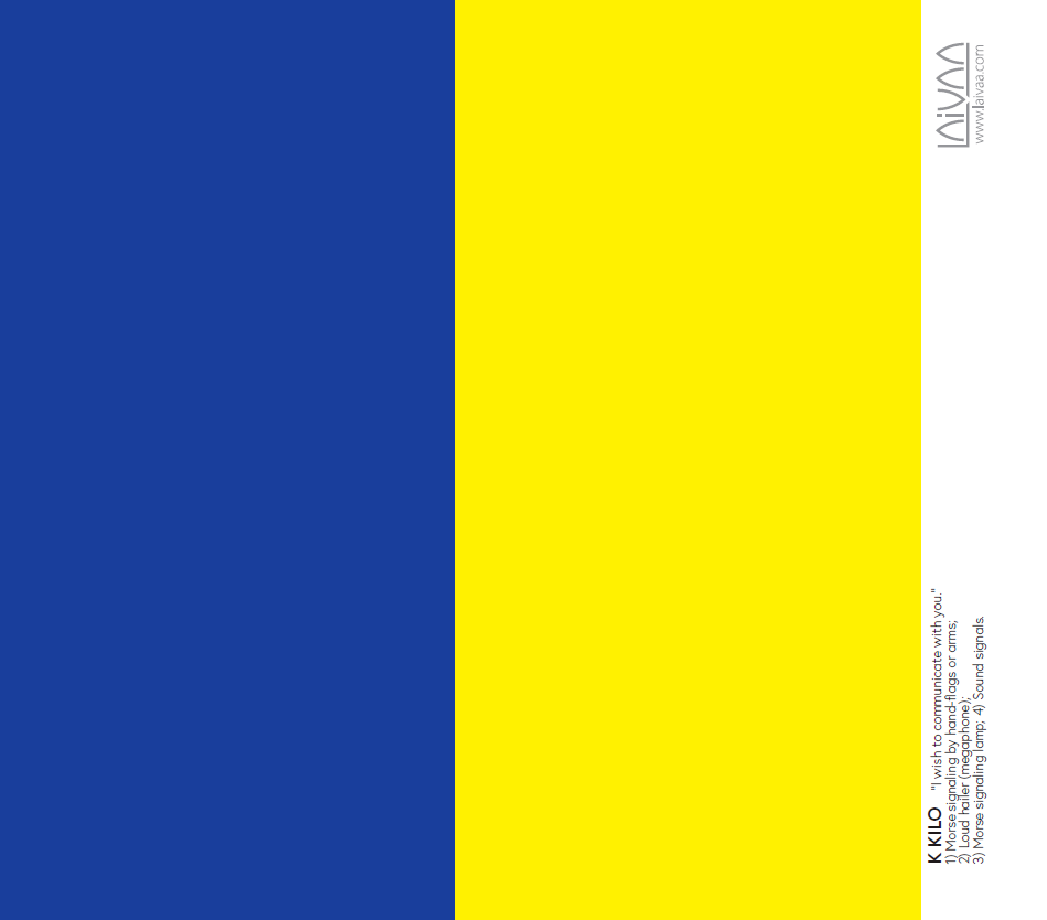 LAIVAA. Code flag K (Kilo). International Code of Signals. – laivaa.com