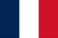 Réunion courtesy flag (French tricolour)