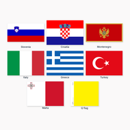 Adriatic & Greece courtesy flag set