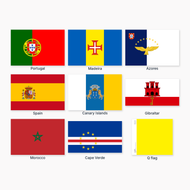 Atlantic Islands Loop courtesy flag set