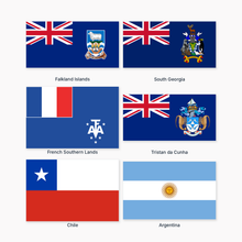 Antarctica & Sub-Antarctic Islands courtesy flags set