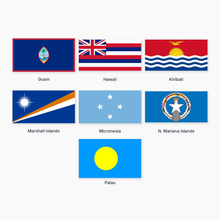 Load image into Gallery viewer, North Pacific Islands courtesy flags set