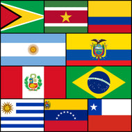 LAIVAA Courtesy Flags set - South America