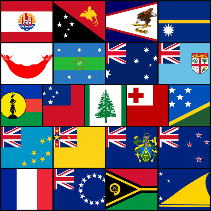 LAIVAA Courtesy Flags set - South Pacific Islands