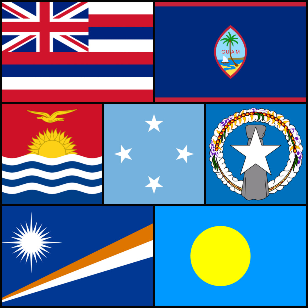 LAIVAA Courtesy Flags set - North Pacific Islands