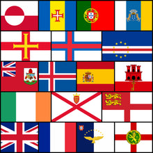 Load image into Gallery viewer, LAIVAA Courtesy Flags set - Western Europe &amp; North Atlantic Islands