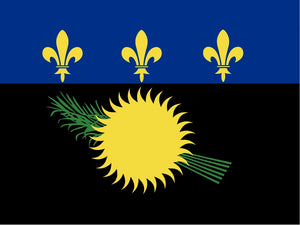 Guadeloupe Courtesy flag